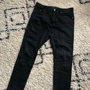 Black drop crotch jeans